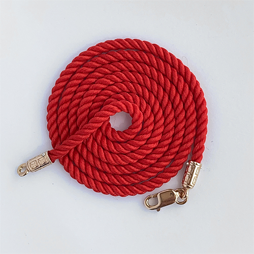 Шнурок на шею для детей и взрослых серебро/золочение красный