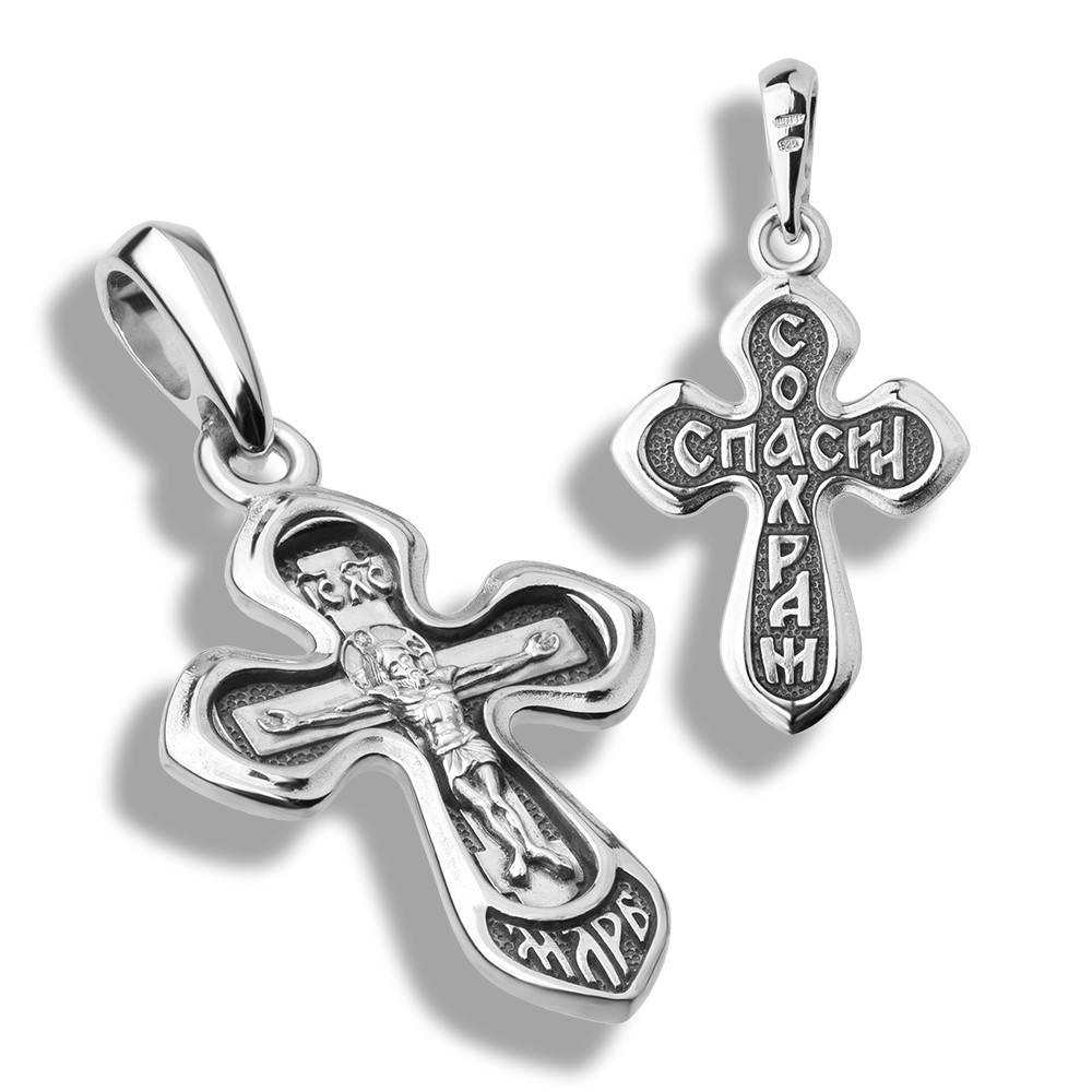 Нательный крестик КР090с серебро