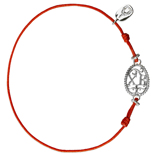 Браслет красная нить «Пасхальное яйцо БЯ3» серебро