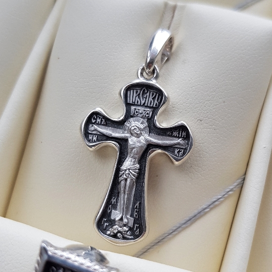 Нательный крест «Святая Ксения Петербургская» КР24 серебро