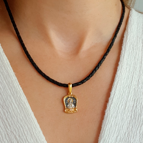 Нательная икона «святая Вера» серебро/золочение