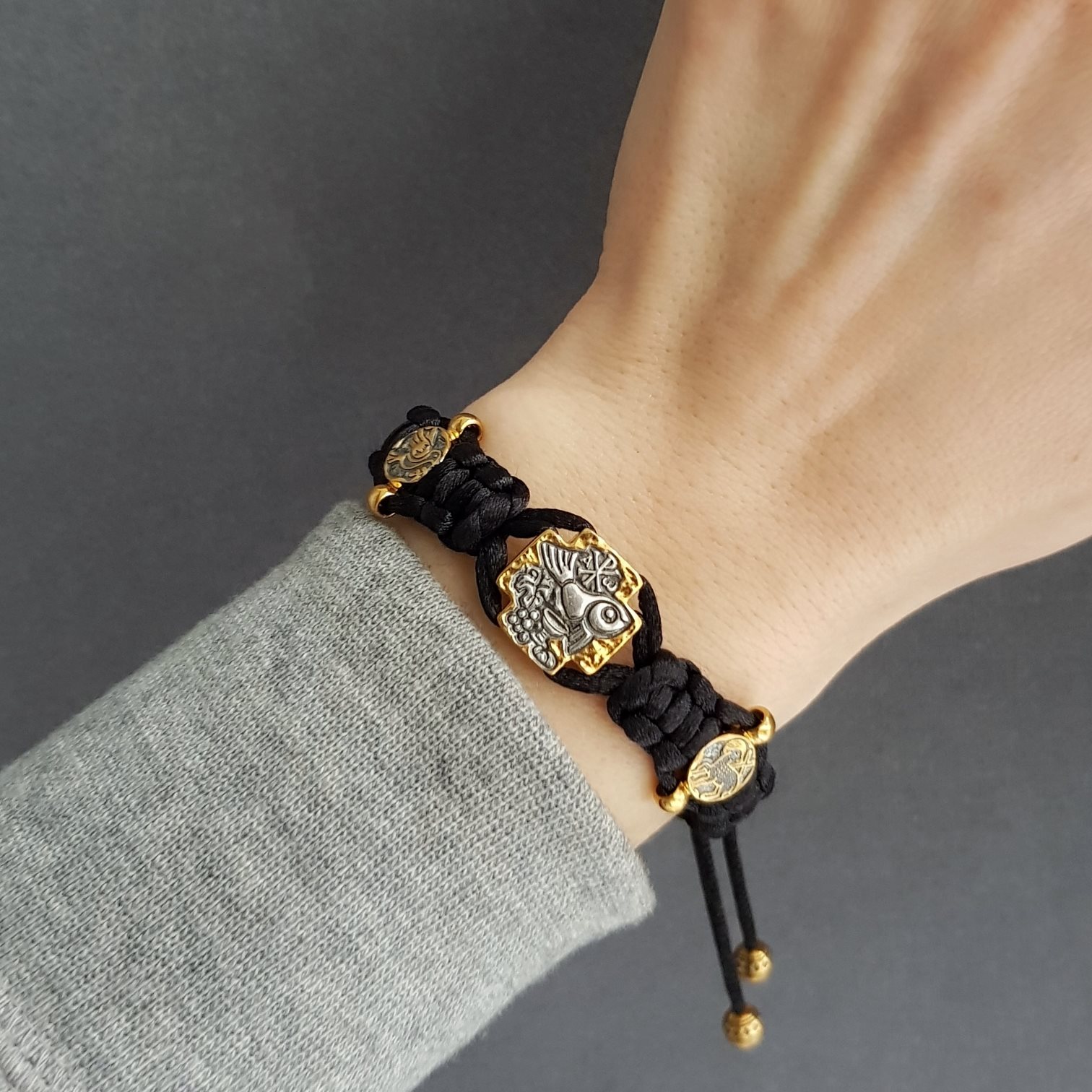 Браслет «Катакомбный» (сложный) с позолотой