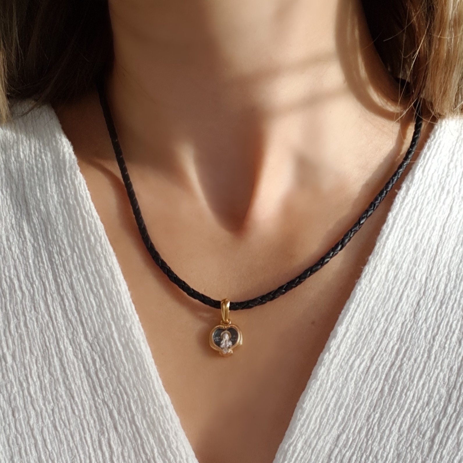 Нательная икона «святая Татьяна» серебро/золочение