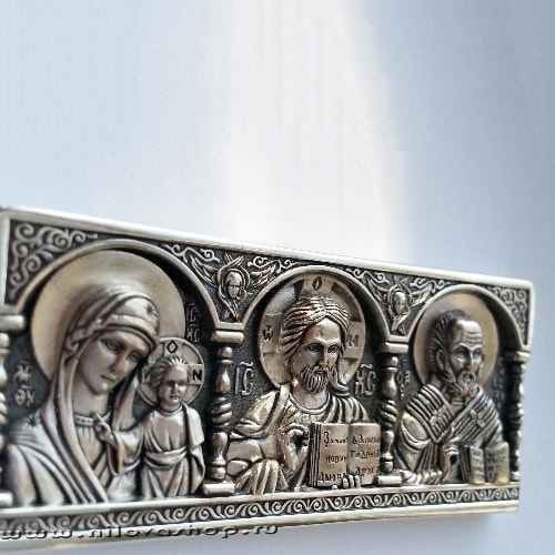 Дорожная икона бронза/серебрение