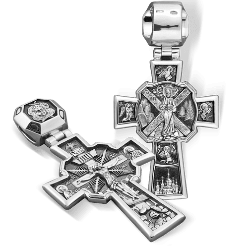 Нательный крест «Андреевский» серебро