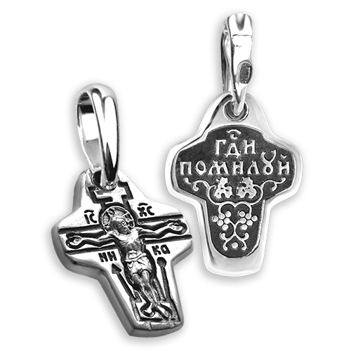 Детский крестик для крещения младенцев «КР 057 с» серебро