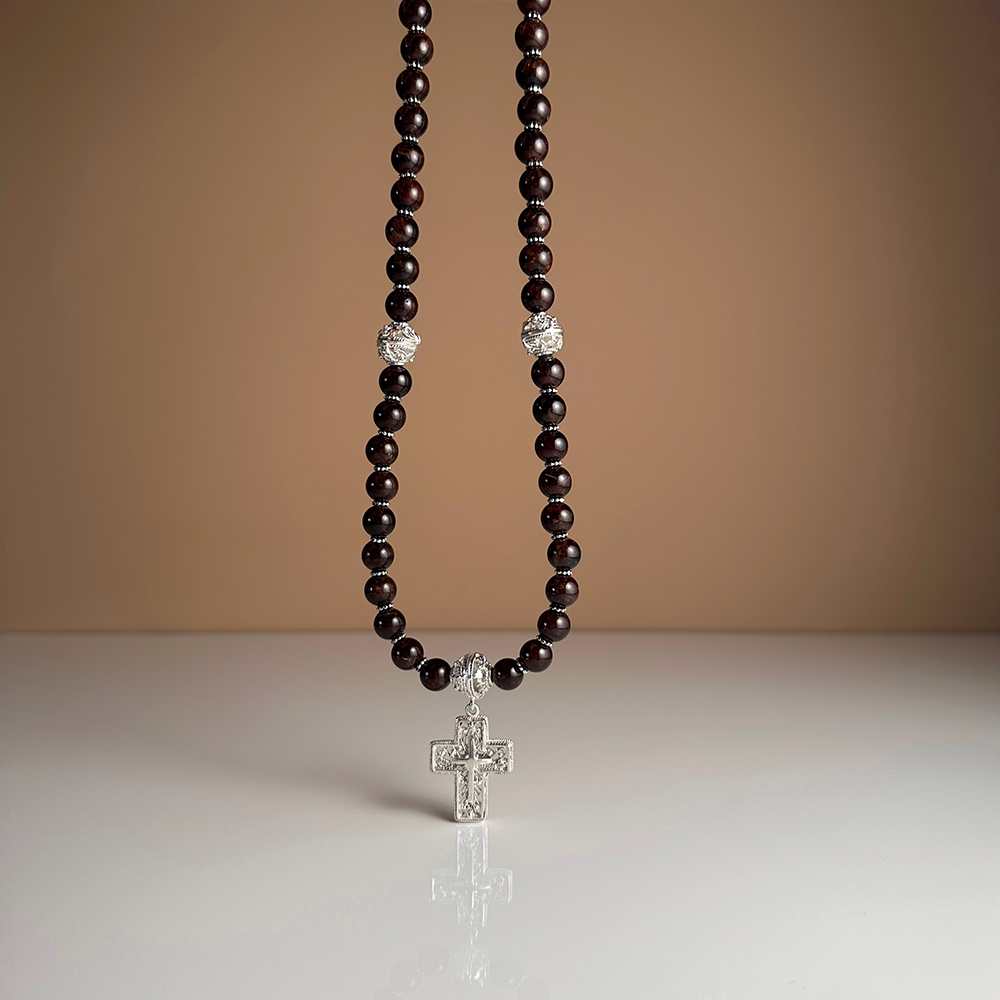 Чётки из натурального граната 50