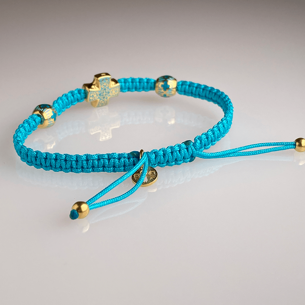 Браслет №20 цвет тиффани с эмалью