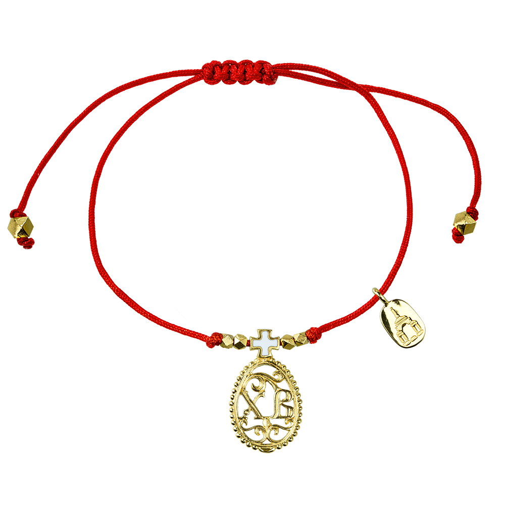 Браслет на нити «Пасхальный» БЯ1 серебро/золочение