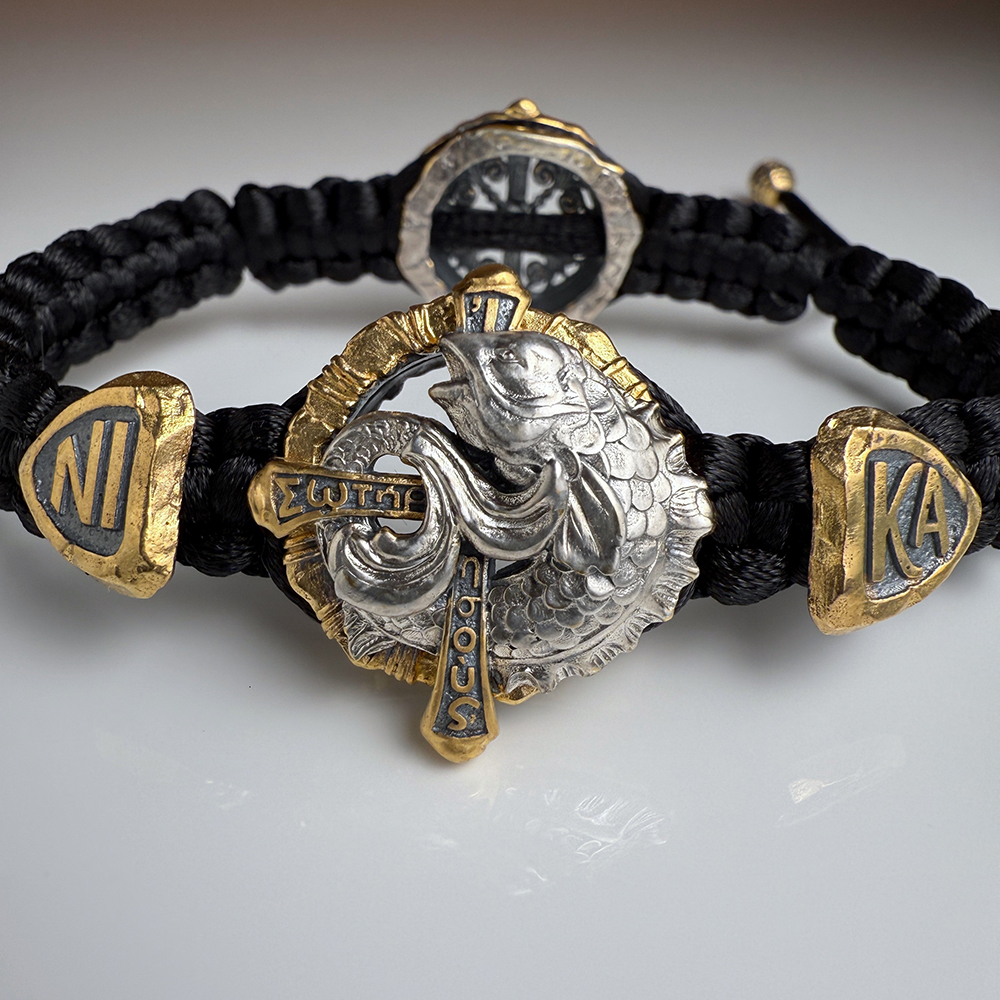 Православный браслет «Апостольский» серебро/золочение