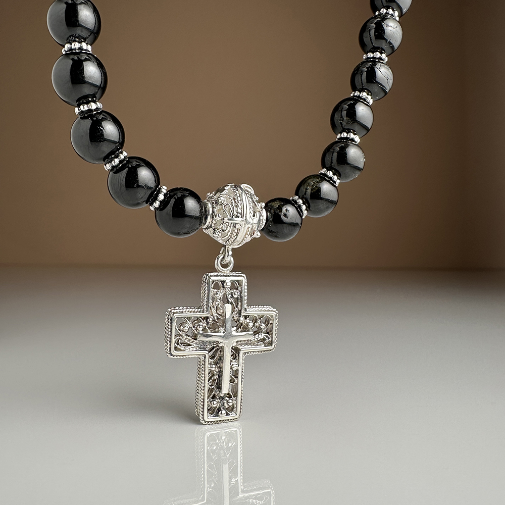 Чётки из натурального турмалина 50