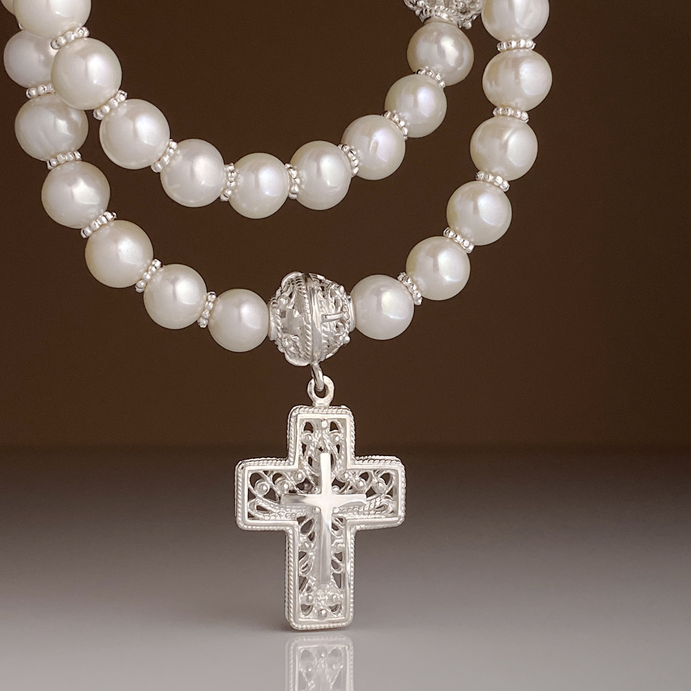 Чётки из жемчуга 50 серебро