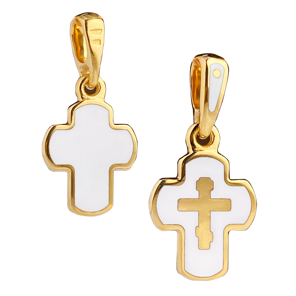 Детский крестик модель «КЭ12»  белый