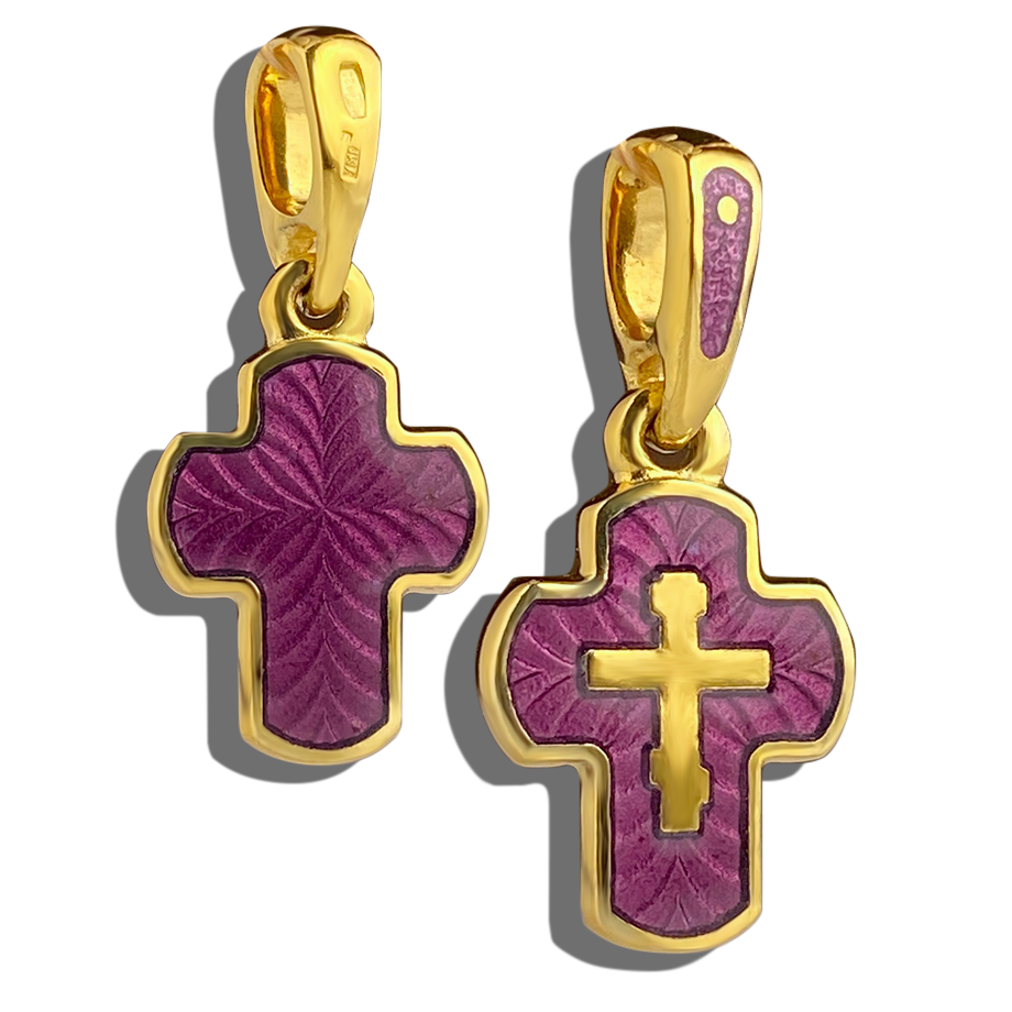 Детский крестик модель «КЭ12» фиолетовый