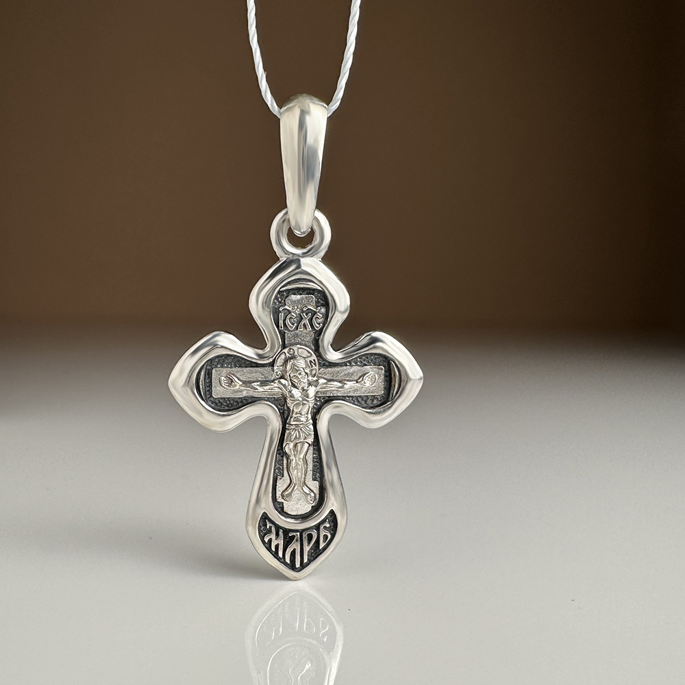 Нательный крестик КР090с серебро