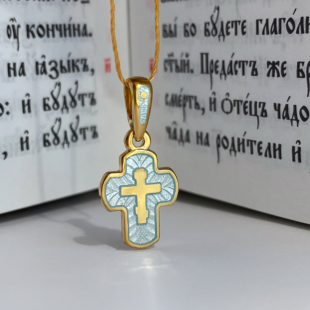 Детский крестик модель «КЭ12сз» серый