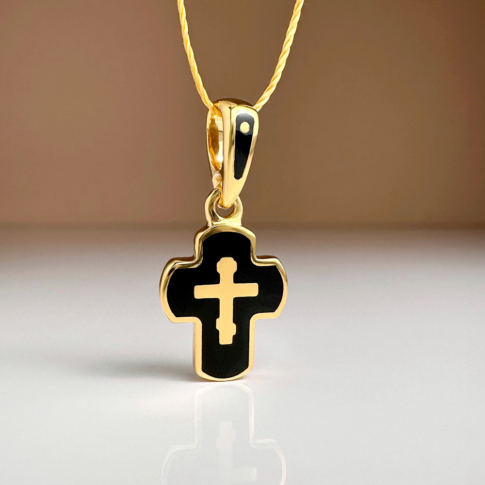 Детский крестик модель «КЭ12чсз» черный