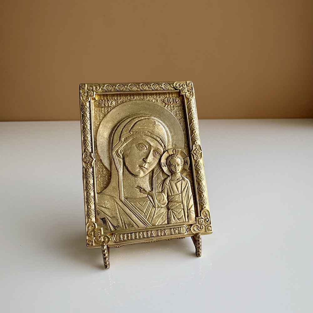 Настольная икона «Казанская» бронза