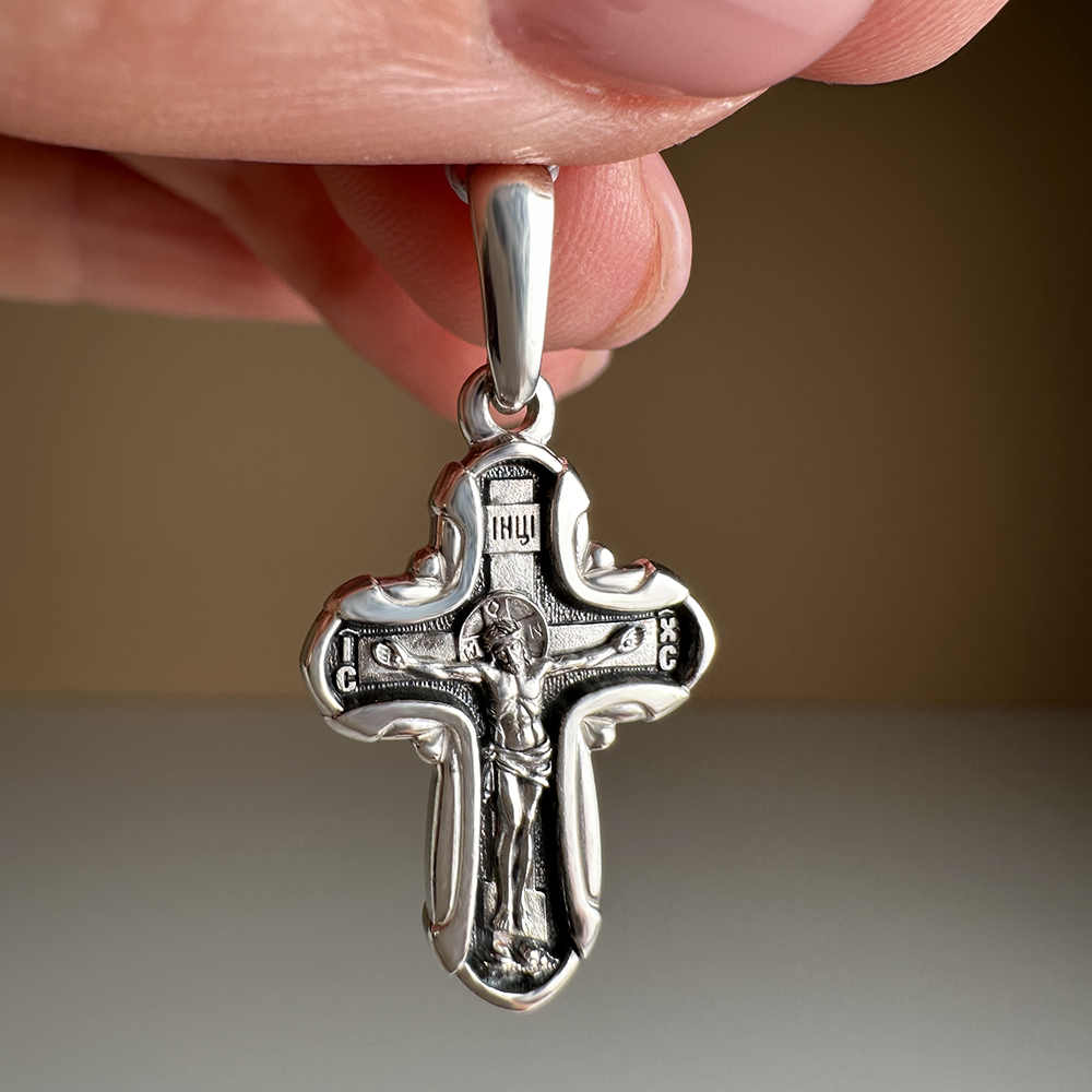 Нательный крест «Ангел Хранитель» КР048 серебро