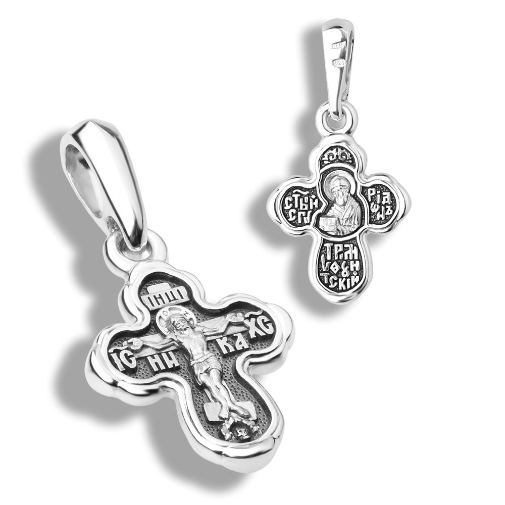 Детский крестик со св Спиридоном Тримифунтским КР085с