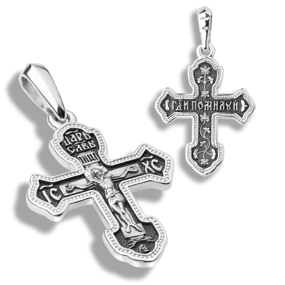 Нательный крестик КР088с серебро