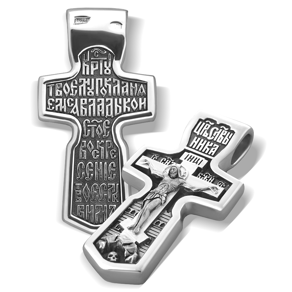 Нательный крест «Четырёхконечный» КР05 серебро