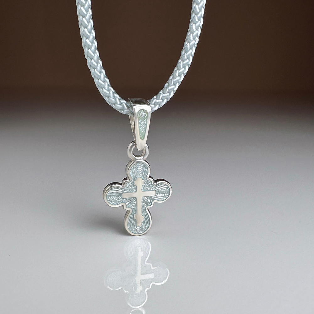 Детский крестик без распятия «КЭ23 фимиам» серебро/родий
