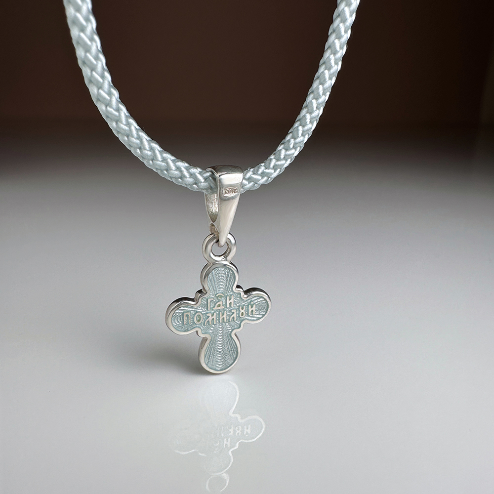 Детский крестик без распятия «КЭ23 фимиам» серебро/родий