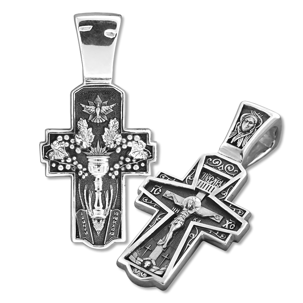 Нательный крест «Евхаристия» КР25 серебро