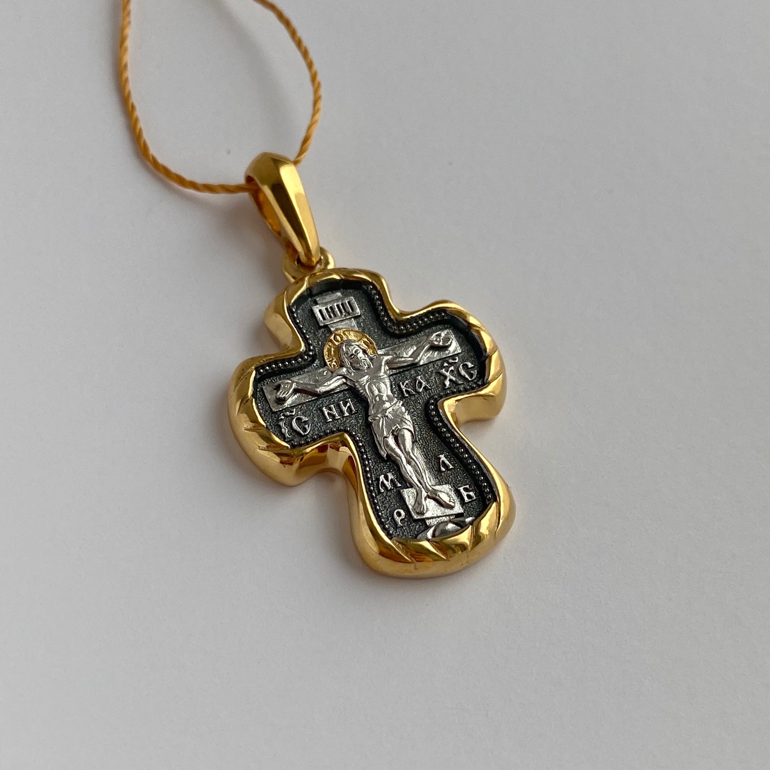 Нательный крест «Иоанн Предтеча» серебро/золочение