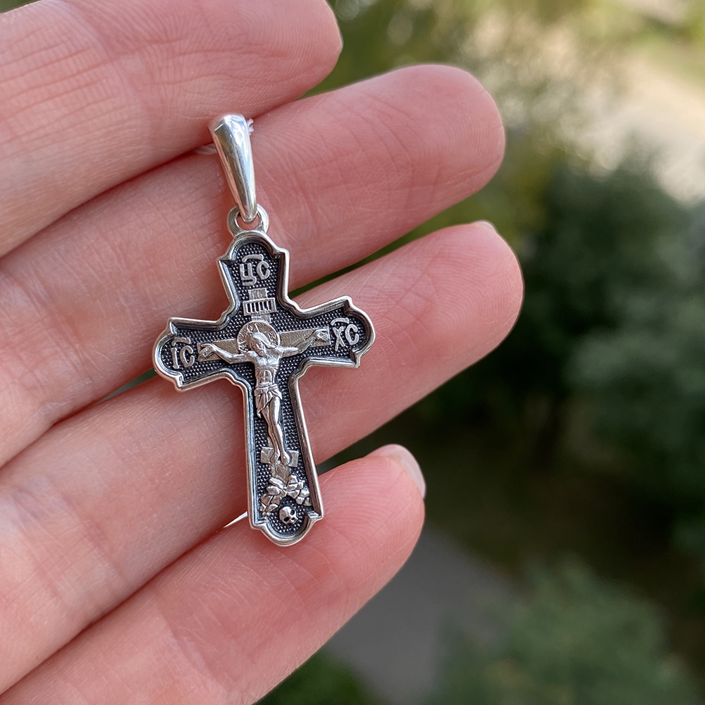 Нательный крест «Распятие» КР10 серебро