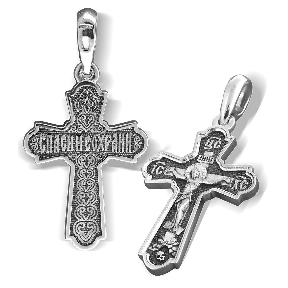 Нательный крест «Распятие» КР10 серебро