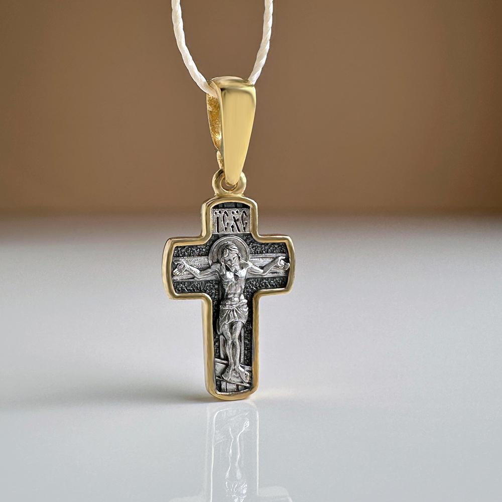 Детский крестик с ангелом хранителем КРН08сз