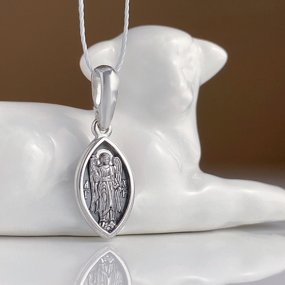 Нательная икона "Ангел Хранитель" ПД09 серебро