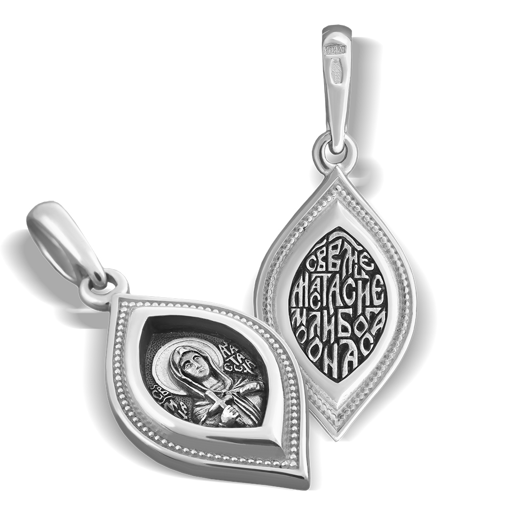 Нательная икона «святая Анастасия римлянина» серебро