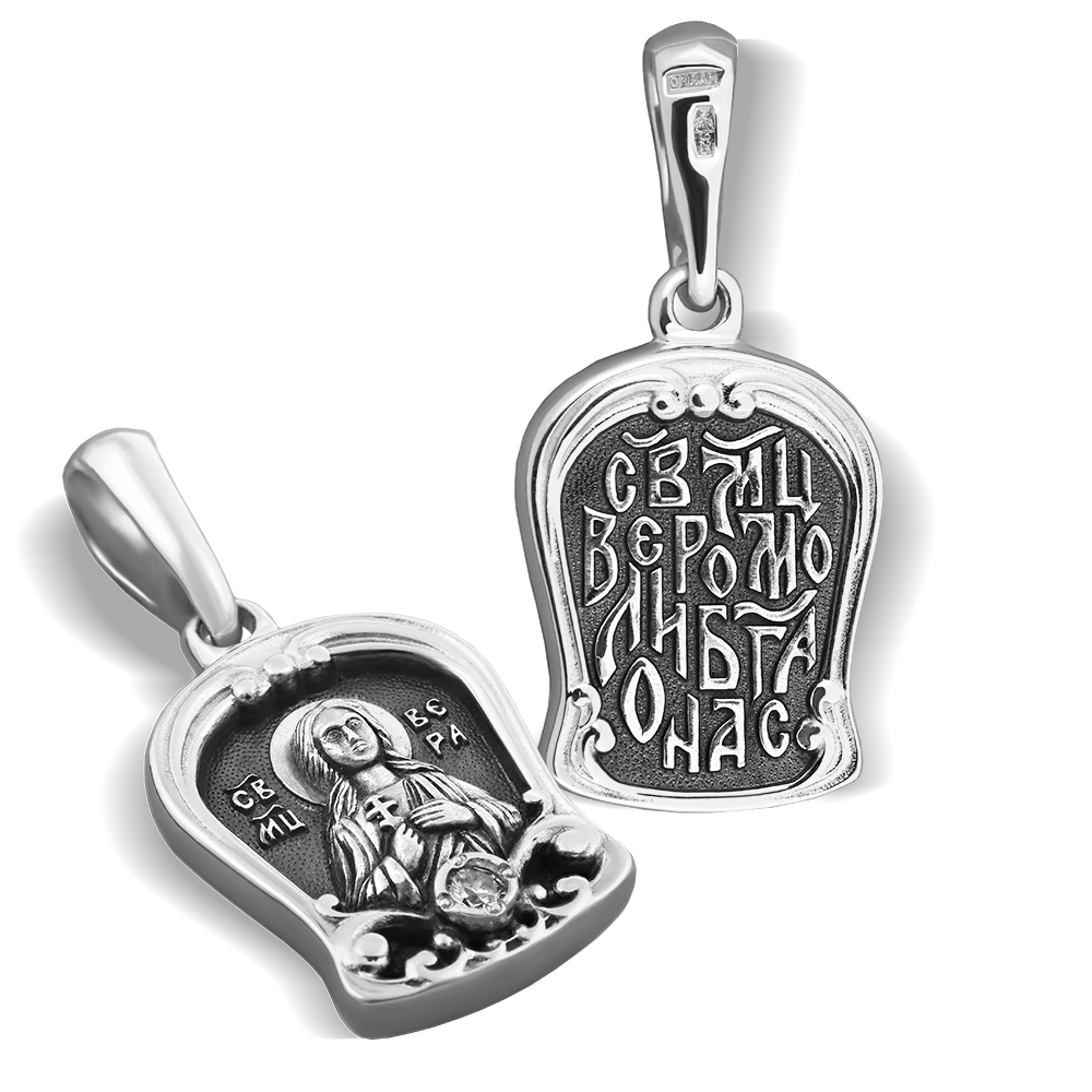 Нательная икона «святая Вера» серебро