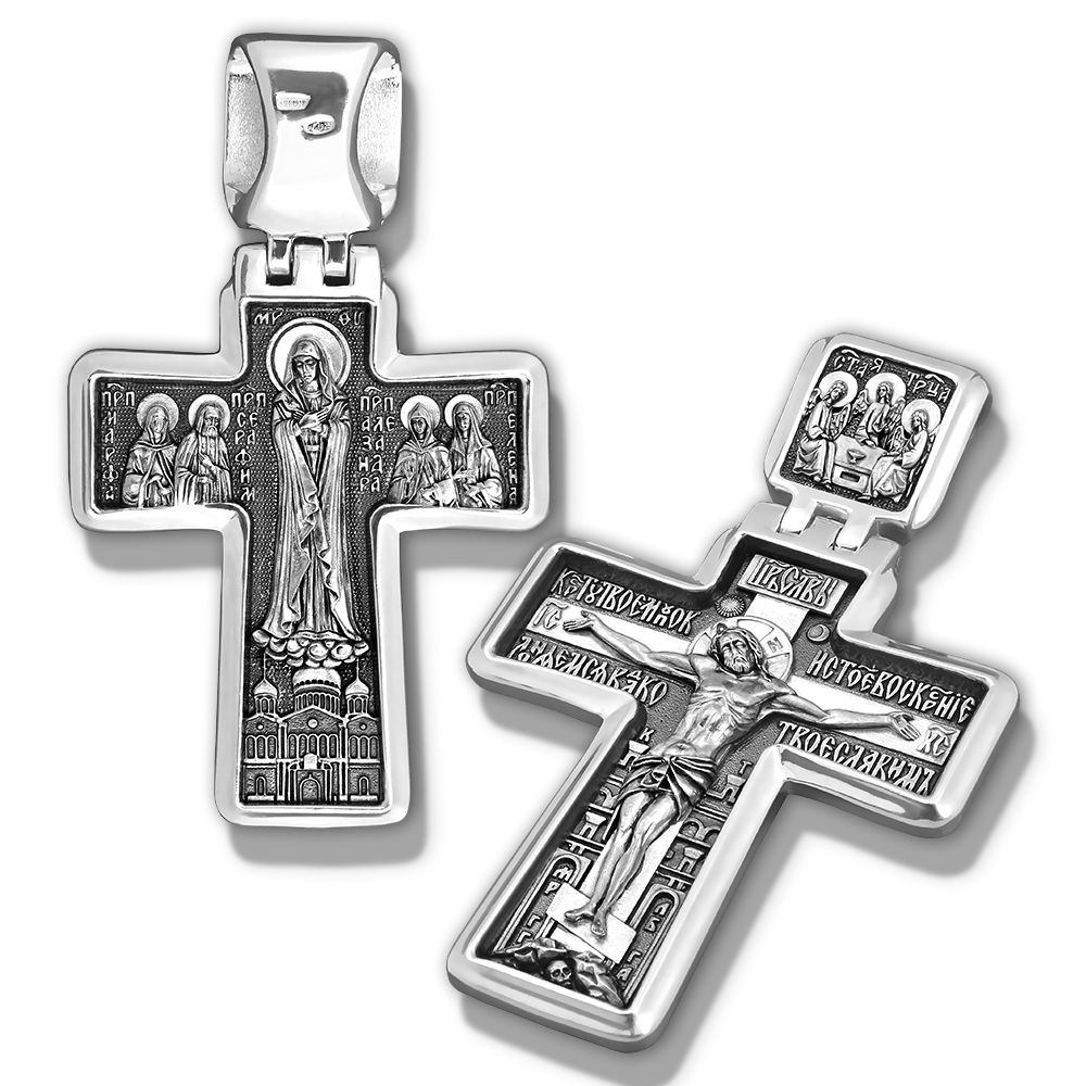 Нательный крест «Дивеевский» КР06 серебро