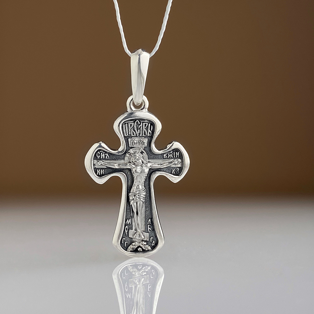 Нательный крест «Матрона Московская» серебро КР032 с