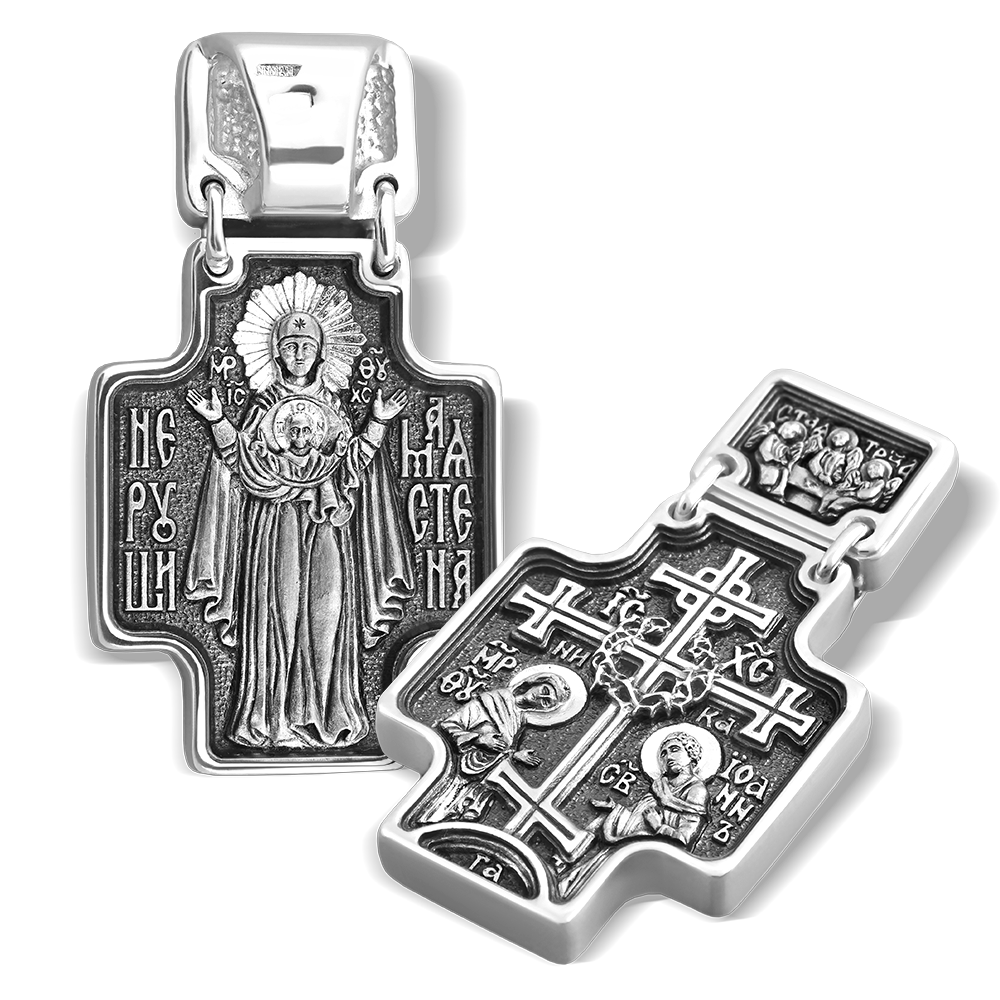 Нательный крест «Нерушимая стена» серебро