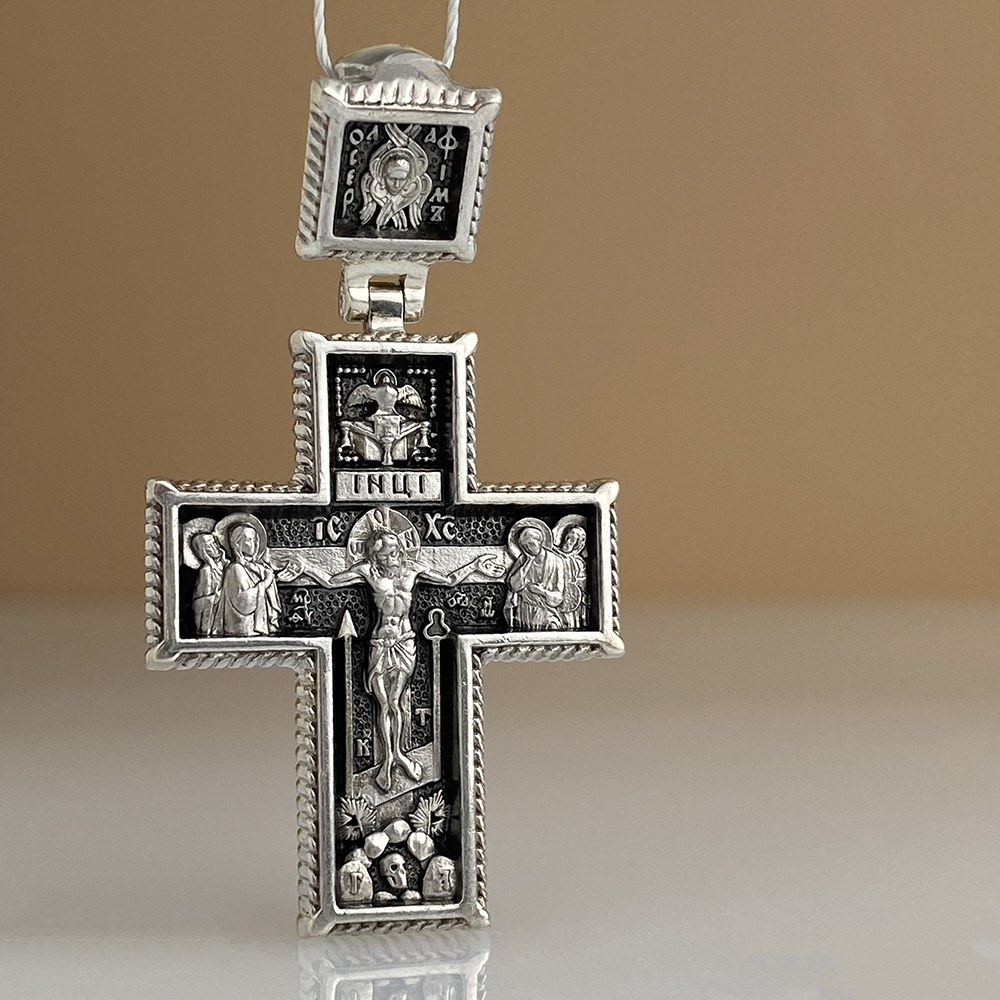Нательный крест «Сергий Радонежский» КР 041 серебро