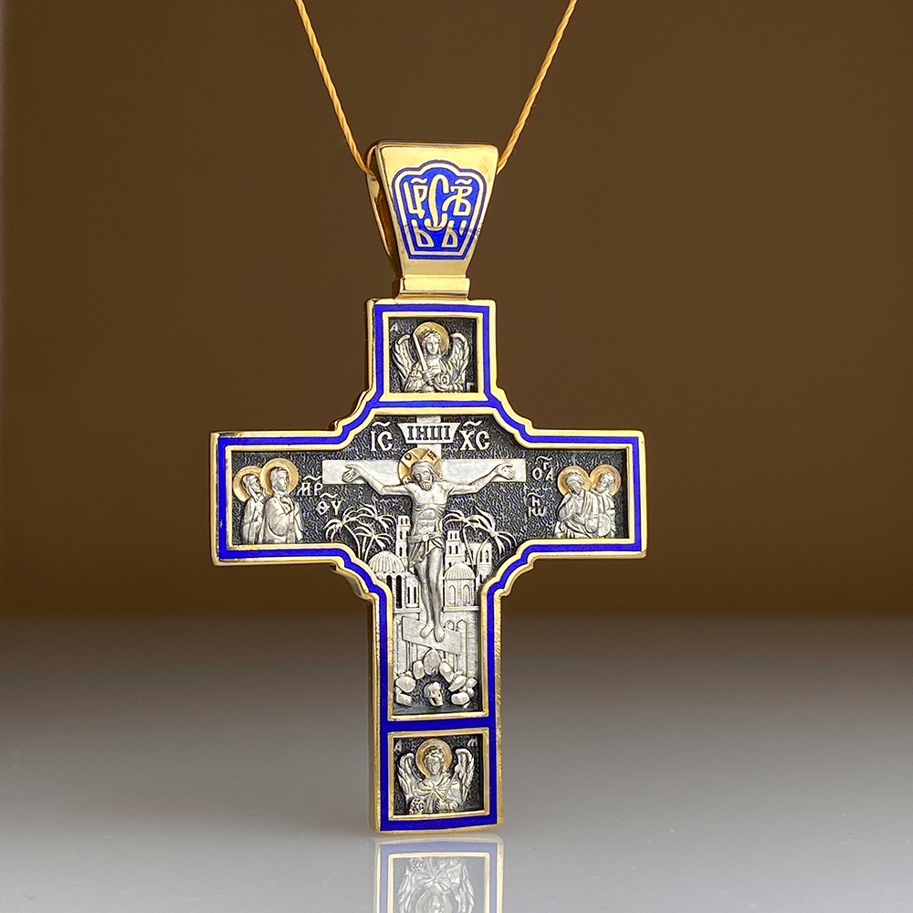 Нательный крест «Георгий Победоносец» КЭ 06 с/з