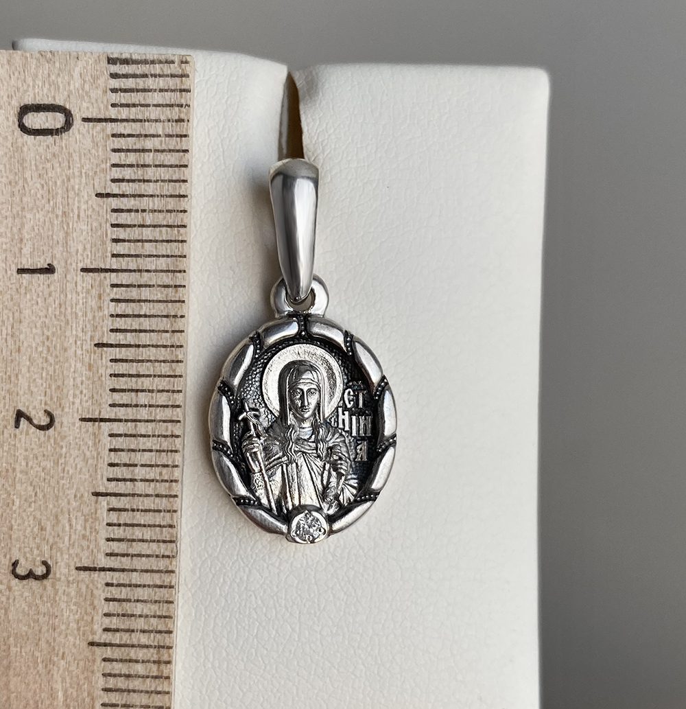 Нательная икона «святая Нина» серебро