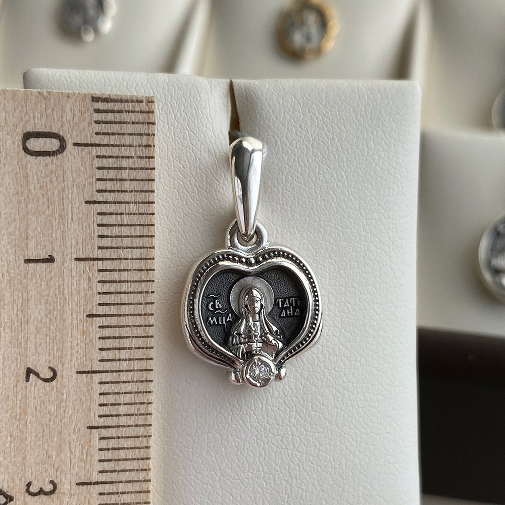 Нательная икона «Святая Татьяна» серебро