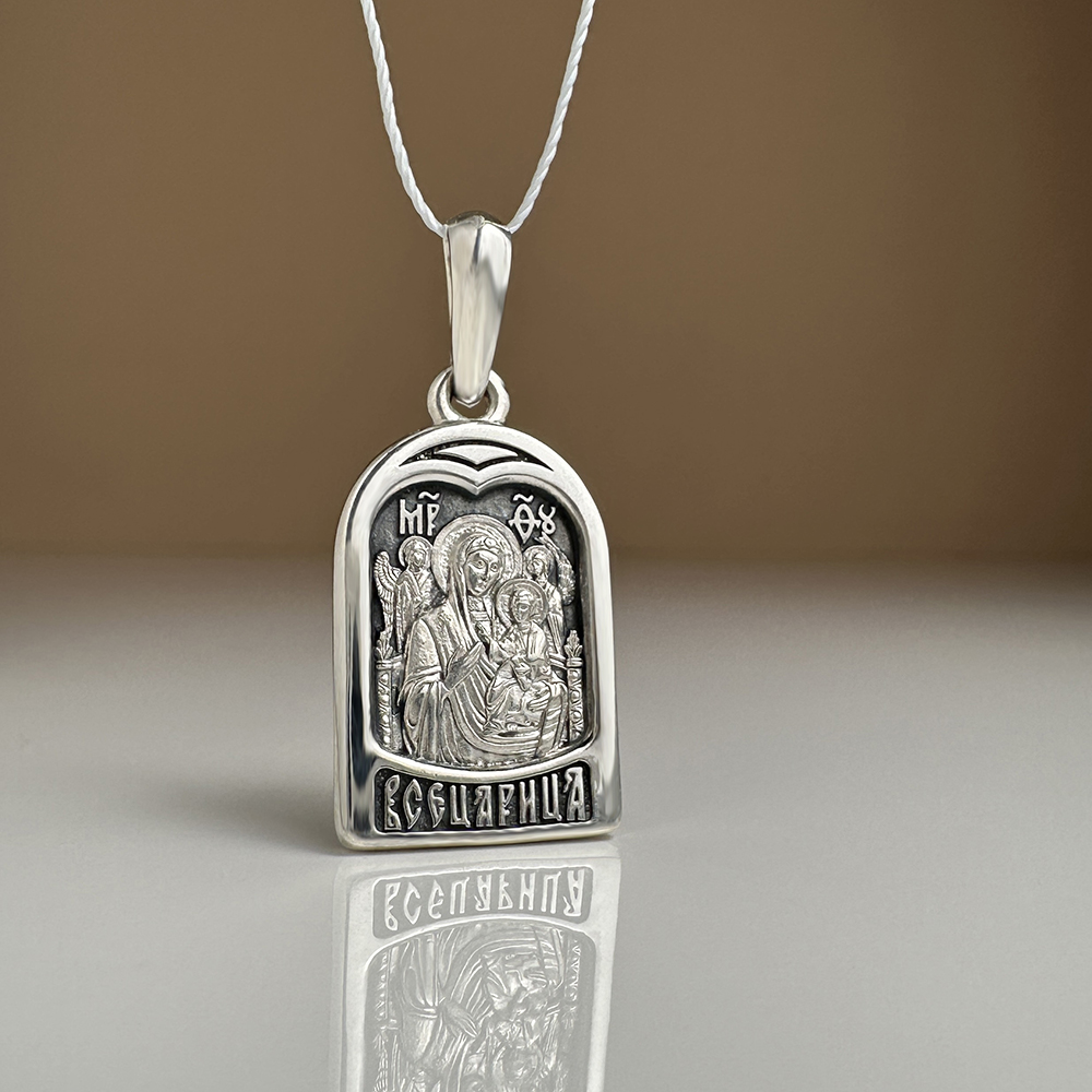 Нательная икона Божьей Матери «Всецарица» ПД114с