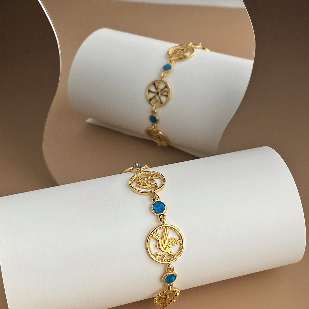 Православный браслет «Многочастный» из серебра с позолотой