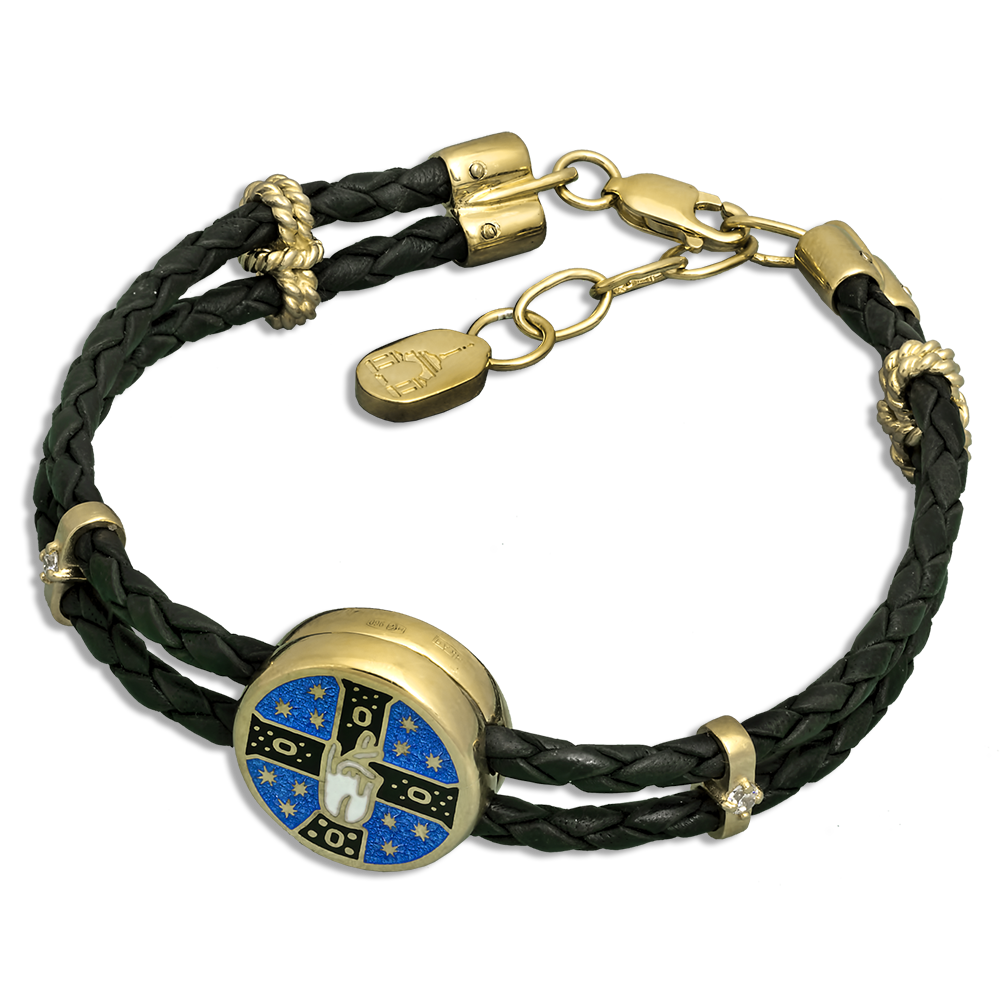 Православный браслет с горячей эмалью «Благословение» Б04