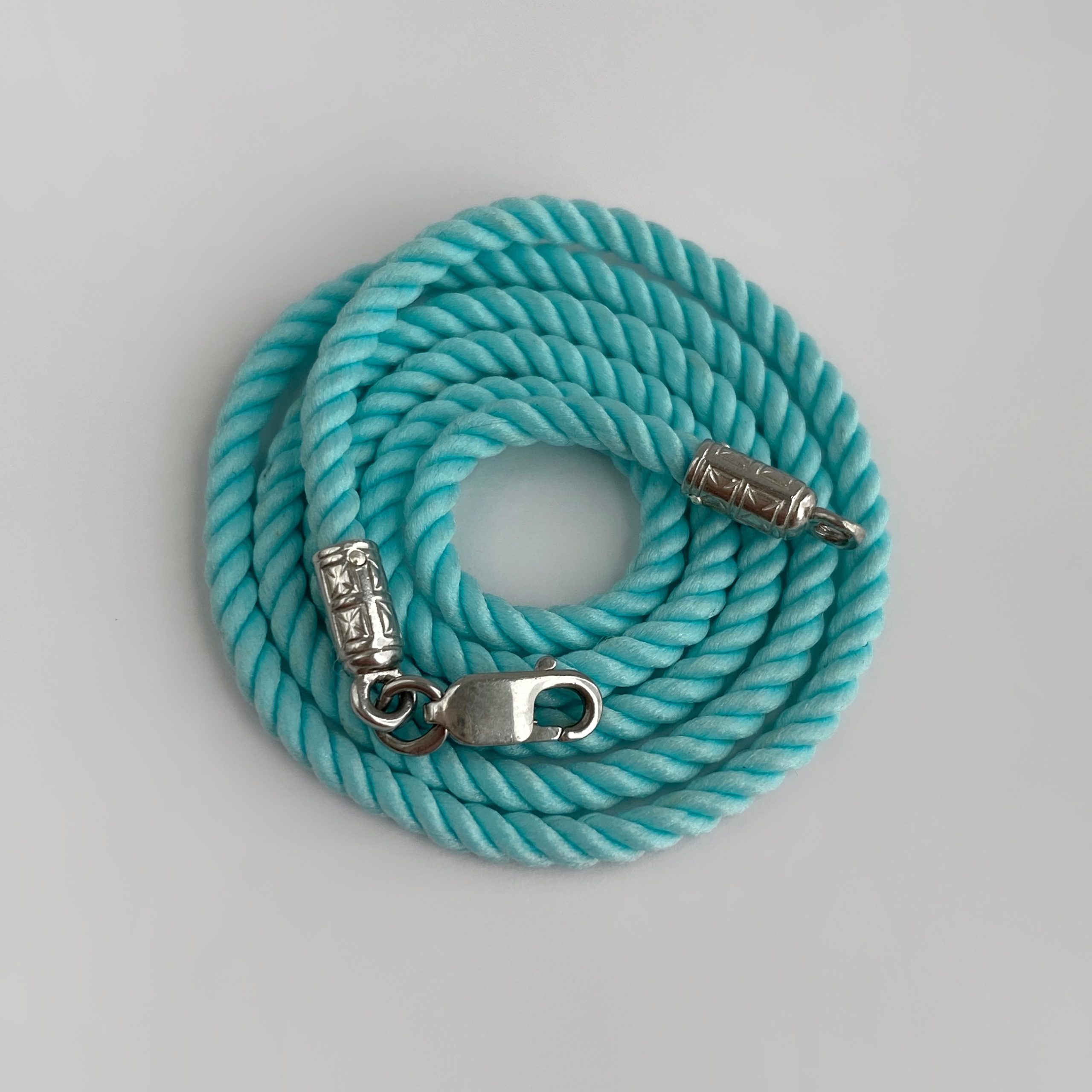 Шнурок на шею для детей и взрослых серебро/родий тифани