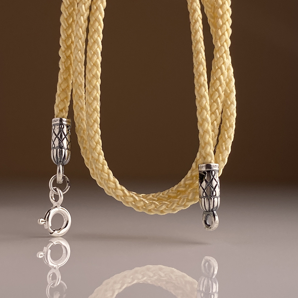 Шнурок на шею светло-золотистый cеребро