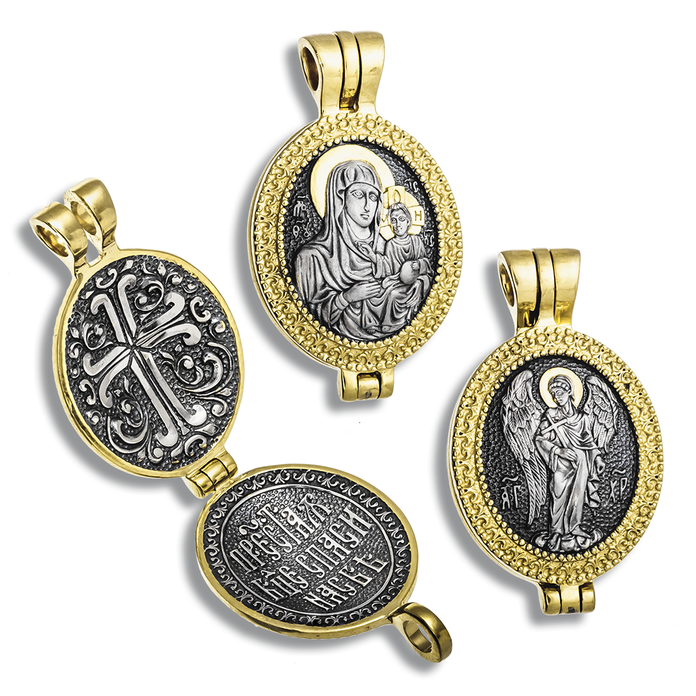 Складень «Иерусалимская Божия Матерь. Ангел»