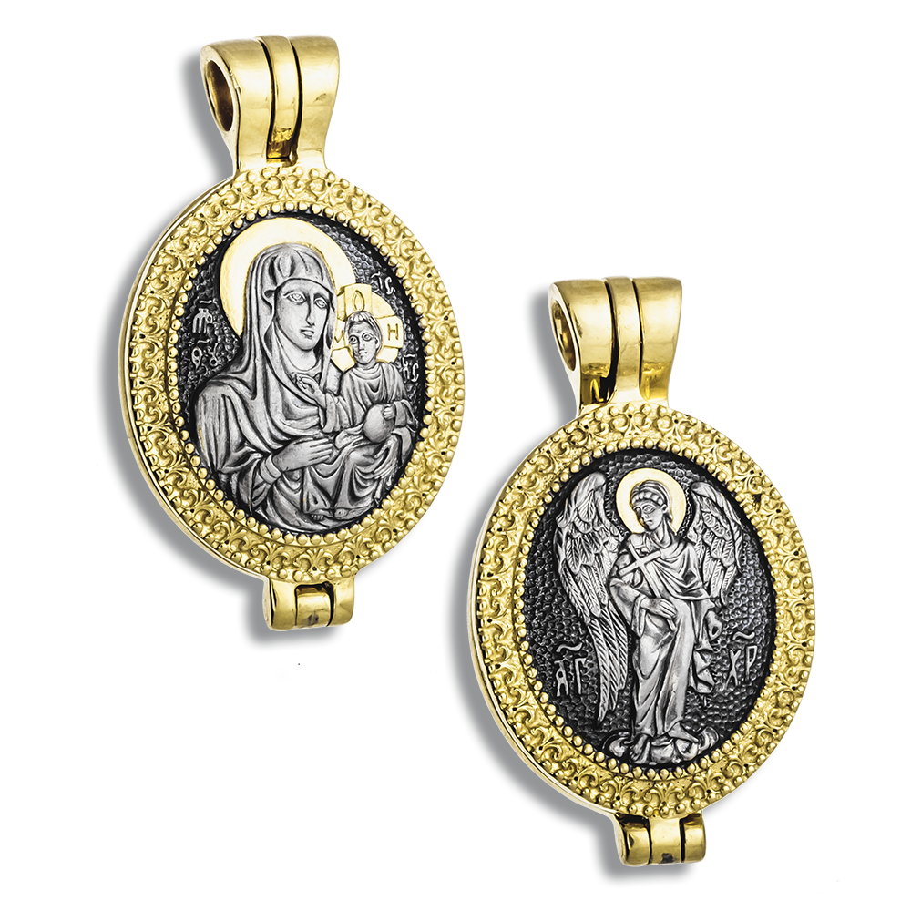 Складень «Иерусалимская Божия Матерь. Ангел»